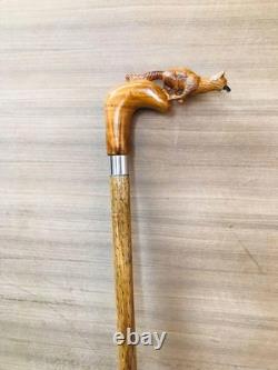 Wooden Walking Cane Hand-Carved Artisan Walking Stick Handmade Gift