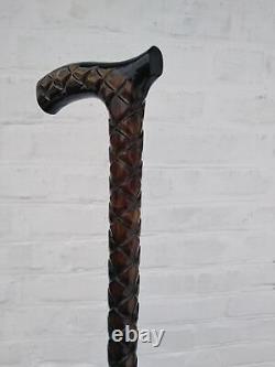 Wooden Walking Cane Hand Carved Style Walking Stick For Men Women Xmas Best GIFT