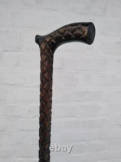 Wooden Walking Cane Hand Carved Style Walking Stick For Men Women Xmas Best GIFT