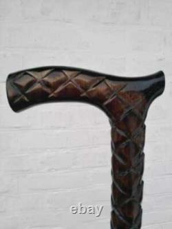 Wooden Walking Stick Designer Style Unique Hand Carved Walking Cane For Gift