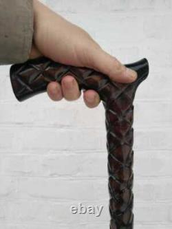 Wooden Walking Stick Designer Style Unique Hand Carved Walking Cane For Gift