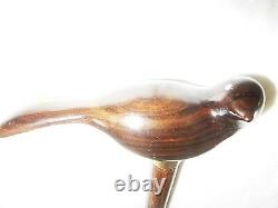 Wooden Walking Stick with Hand Carved Bird Handle 36 / 91cm