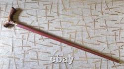 Wooden handmade Walking CANE Very nice design Stick from oak wood Carved handle