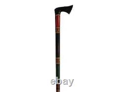 Wooden walking cane Rustic walking stick made of beech wood, Pretty hand carved