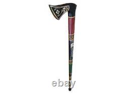 Wooden walking cane Rustic walking stick made of beech wood, Pretty hand carved