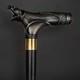 Wooden walking stick carved snake animal handle for men women walking cane GT