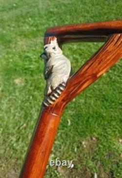 Wooden walking stick hand carved Animal wooden walking cane Wooden walking stick hand carved Animal wooden walking cane