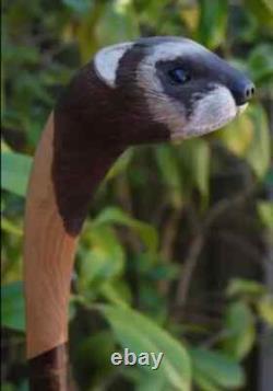Wooden walking stick hand carved Beautiful Animal wooden walking cane