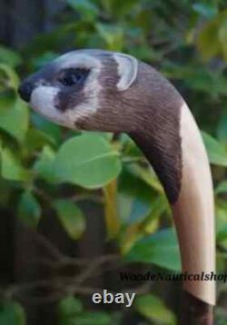 Wooden walking stick hand carved Beautiful Animal wooden walking cane