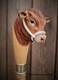 Wooden walking stick hand carved Beautiful Cow wooden walking cane