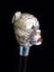 Wooden walking stick hand carved Beautiful Dog wooden walking Gift A