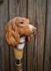 Wooden walking stick hand carved Beautiful Dog wooden walking cane