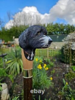 Wooden walking stick hand carved Beautiful Dog wooden walking cane