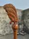 Wooden walking stick hand carved Beautiful Eagle Heavy wooden walking cane