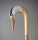 Wooden walking stick hand carved Beautiful Heron bird wooden walking cane