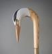 Wooden walking stick hand carved Beautiful Heron bird wooden walking cane