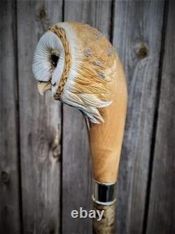 Wooden walking stick hand carved Beautiful bird wooden walking cane