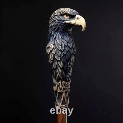 Wooden walking stick hand carved Beautiful eagle wooden walking cane