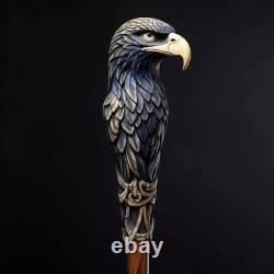 Wooden walking stick hand carved Beautiful eagle wooden walking cane