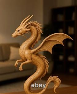 Wooden walking stick hand carved Dragon handmade wooden walking cane