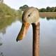 Wooden walking stick hand carved Duck bird wooden walking cane