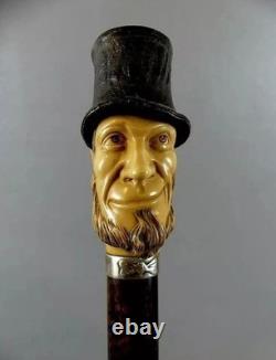 Wooden walking stick hand carved Men handmade wooden walking cane