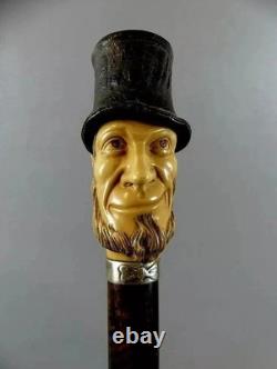 Wooden walking stick hand carved Men handmade wooden walking cane