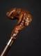 Wooden walking stick hand carved animal wooden walking cane