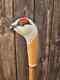 Wooden walking stick hand carved bird wooden walking cane