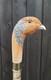 Wooden walking stick hand carved bird wooden walking cane