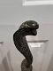 Wooden walking stick hand carved cobra snake handmade walking cane