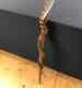 Wooden walking stick hand carved cobra snake handmade walking cane animal