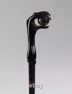 Wooden walking stick hand carved hand handmade wooden walking gift
