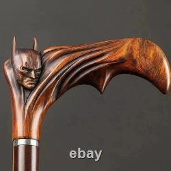 Wooden walking stick hand carved handmade wooden walking cane
