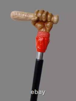 Wooden walking stick hand carved handmade wooden walking cane