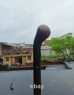 Wooden walking stick hand carved snake wooden walking cane