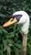 Wooden walking stick hand carved swan wooden walking cane