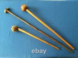 ZULU / CHOKWE collection. Knobkerrie, spiral-carved walking stick, Baton de Chef