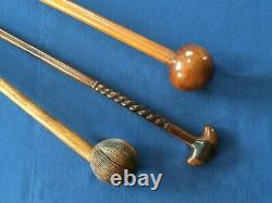 ZULU / CHOKWE collection. Knobkerrie, spiral-carved walking stick, Baton de Chef